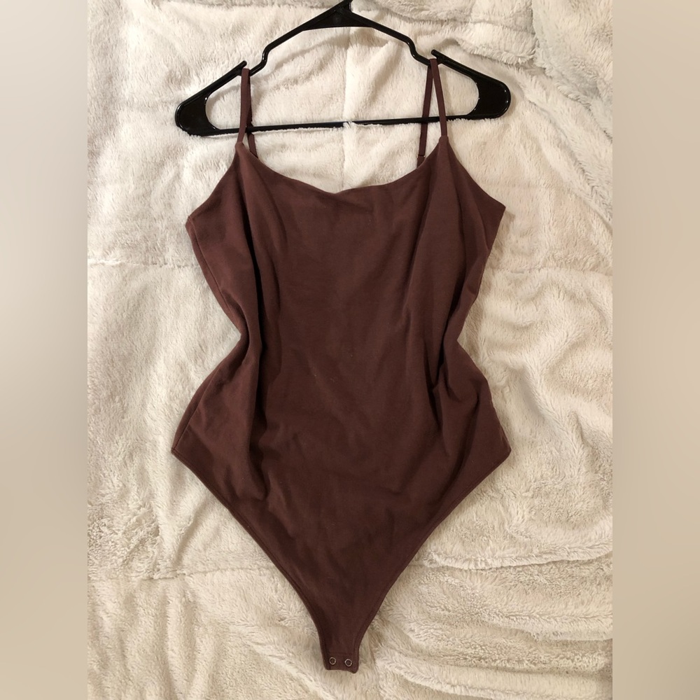 Abercrombie & Fitch Cotton Seamless Fabric Cami Bodysuit